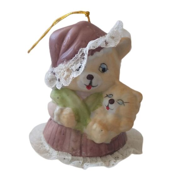 Caring Critters Chimer Ornament Bisque Porcelain Christmas Bell Mom Kitty Kitten - Picture 5 of 16
